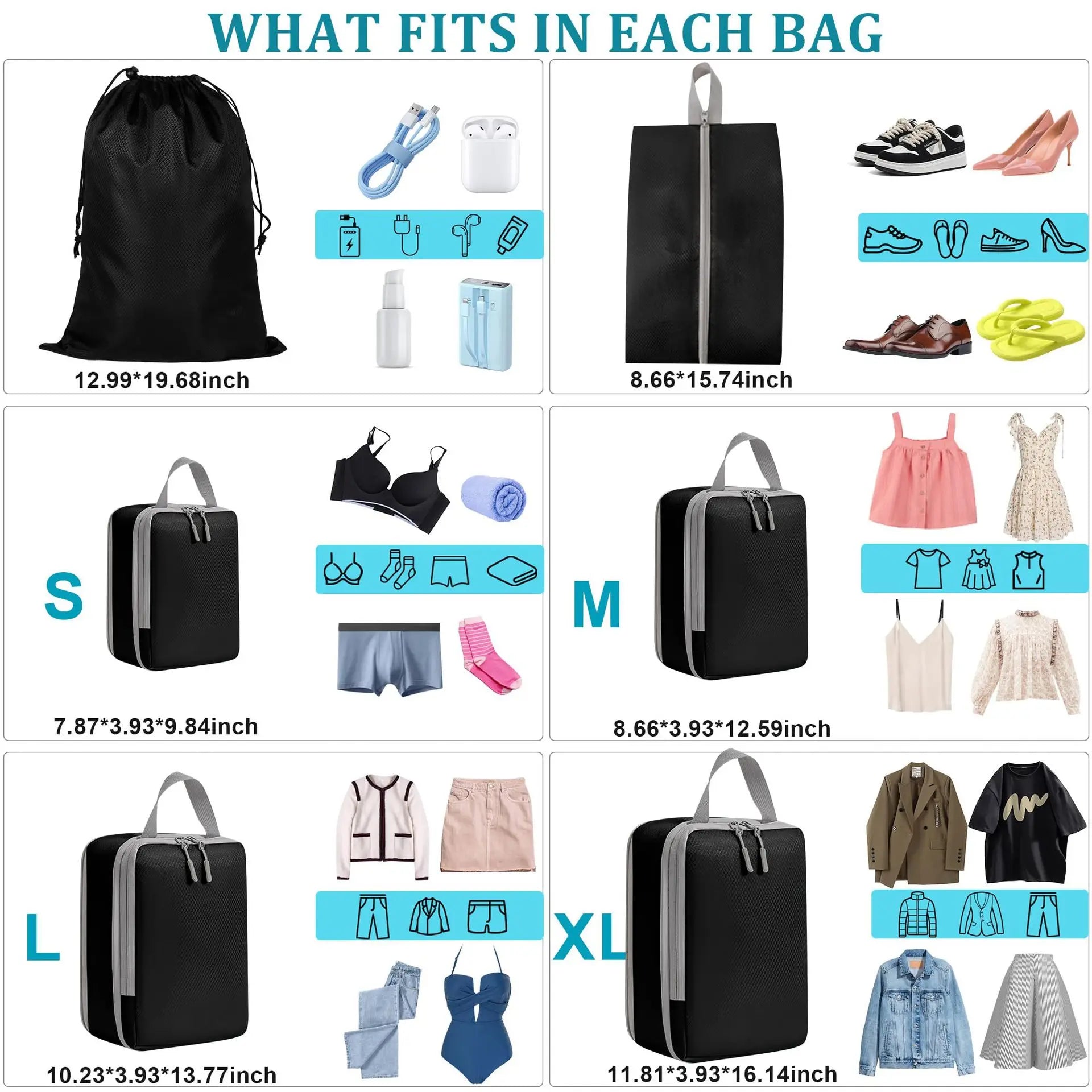 Compression Packing Cubes for Travel
