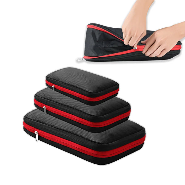 Compression Packing Cubes – Waterproof Luggage Organizer Bags