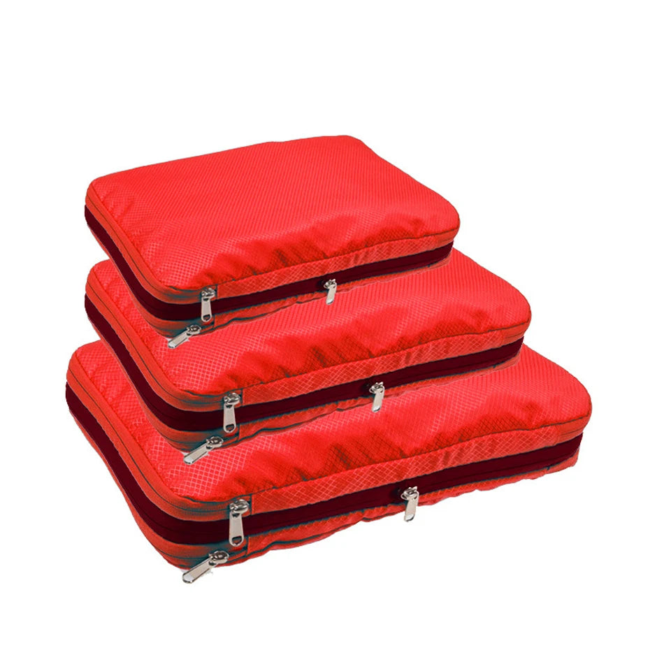 Compression Packing Cubes – Waterproof Luggage Organizer Bags