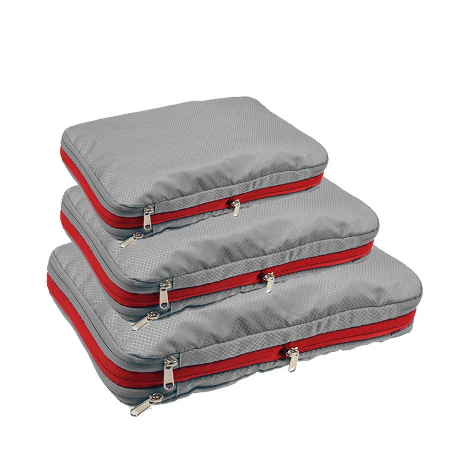 Compression Packing Cubes – Waterproof Luggage Organizer Bags