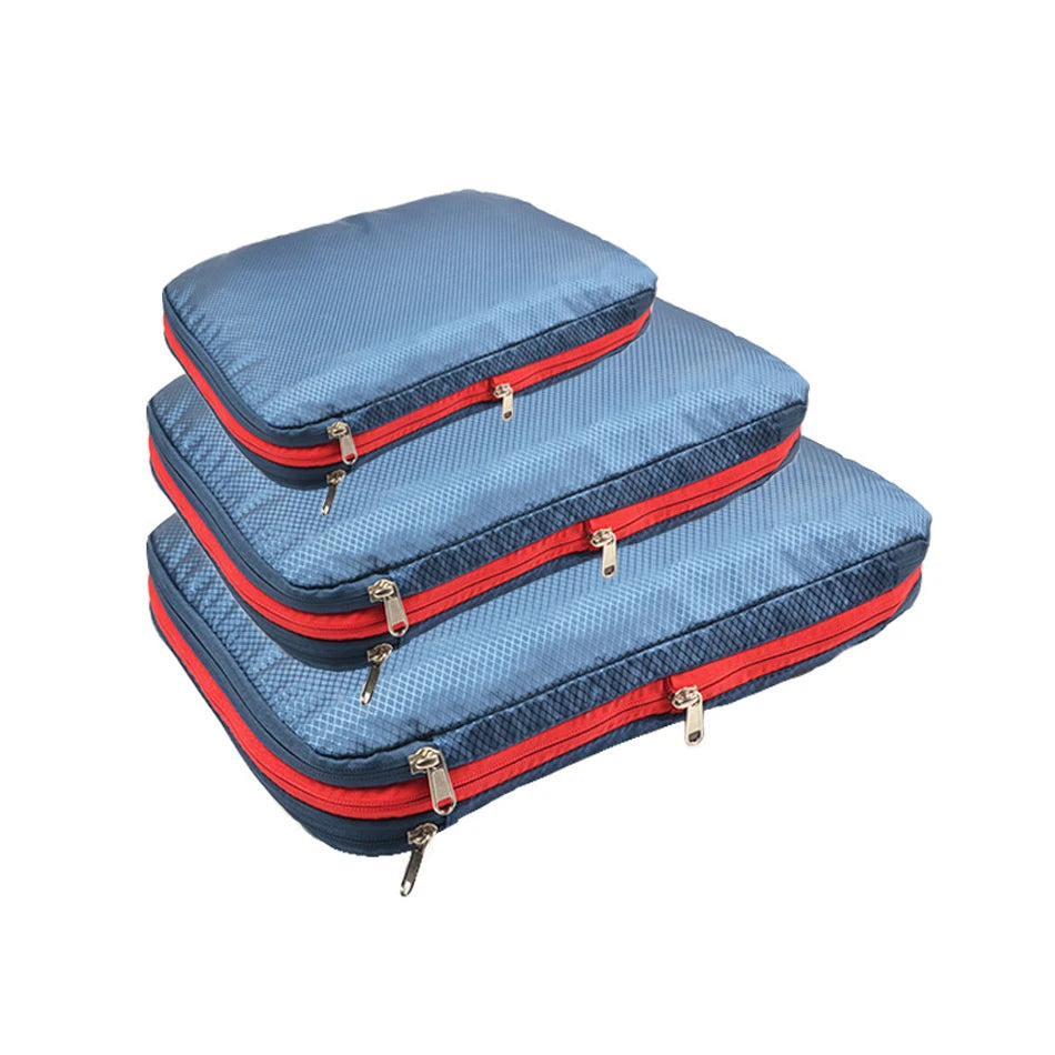 Compression Packing Cubes – Waterproof Luggage Organizer Bags
