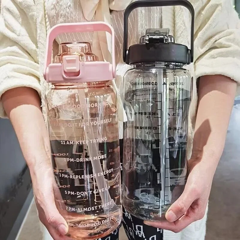 500ml/1000ml Motivational Water Bottle – Leak Proof Sports Bottle
