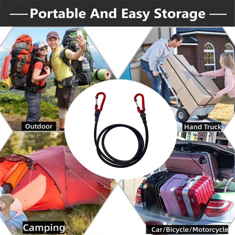 8mm Bungee Cords with Hooks – Elastic Strap for Roof Rack