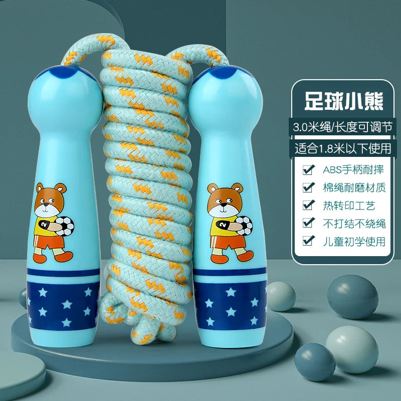 Kids Adjustable Cotton Jump Rope – Cartoon Skipping Rope