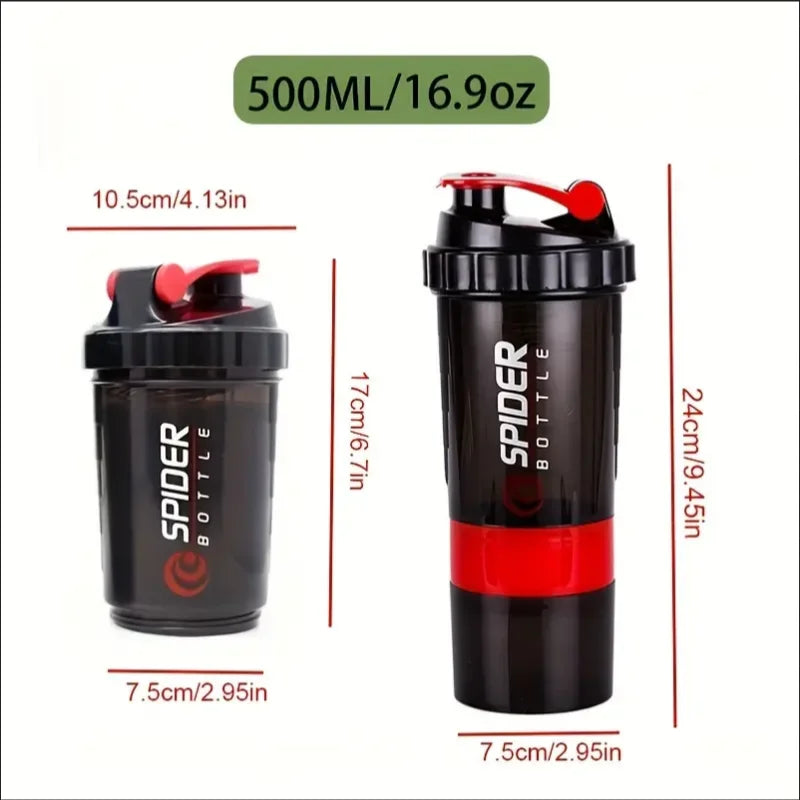 2-Tier Protein Shaker Bottle with Powder Container