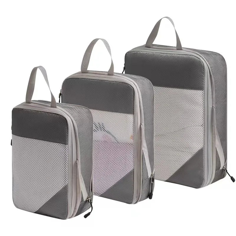 Compression Packing Cubes – Expandable Travel Organizers for Suitcases