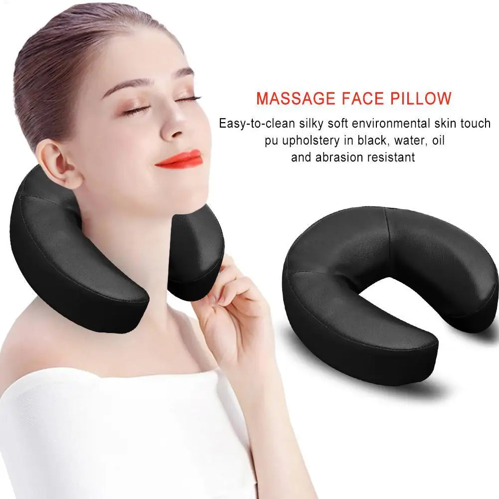 Ergonomic memory foam travel neck pillow with U-shaped cervical support