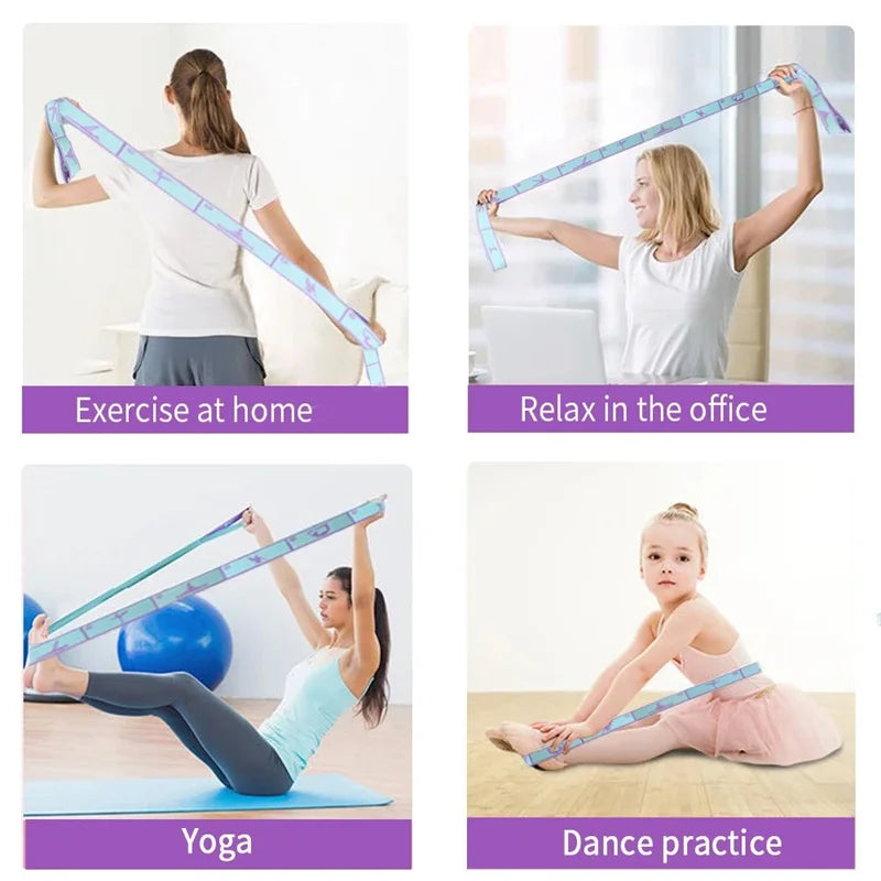 Elastic Resistance Band – Yoga Pilates Stretching Belt for Fitness