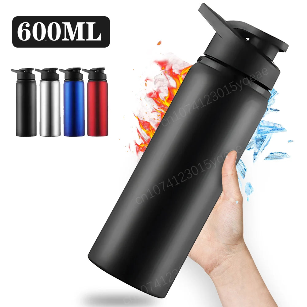 Metal Sports Water Bottle – Leakproof Reusable Travel Cup