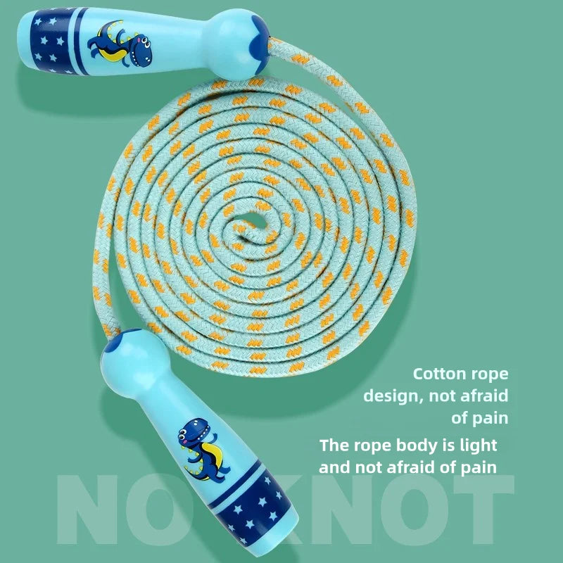 Kids Adjustable Cotton Jump Rope – Cartoon Skipping Rope