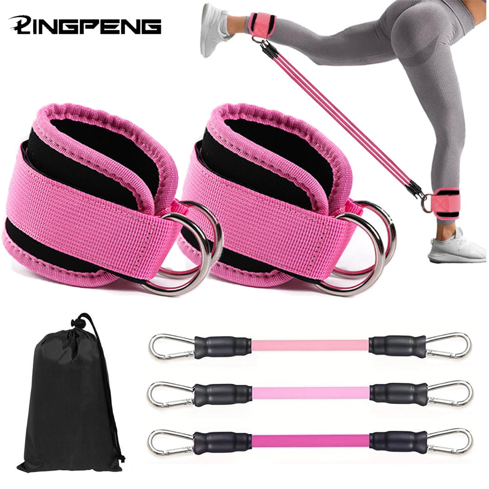 Ankle Straps Resistance Bands Set – Gym Fitness Equipment