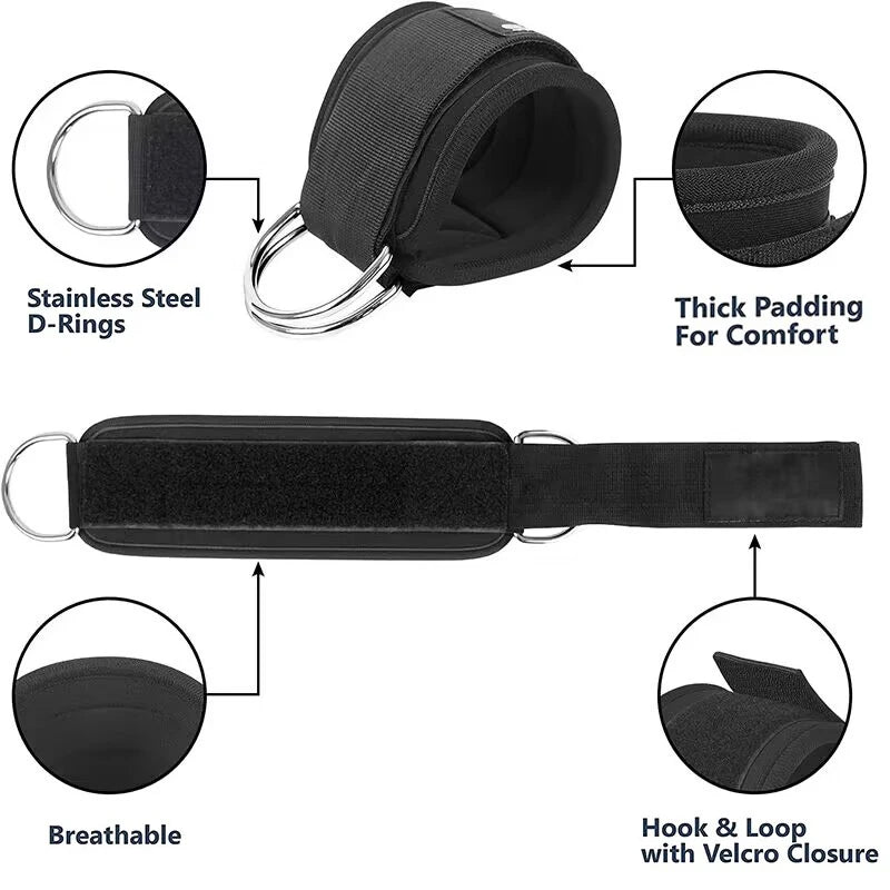 Ankle Straps Resistance Bands Set – Gym Fitness Equipment