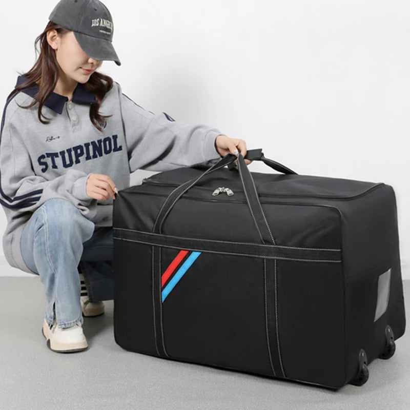 Large Capacity Foldable Trolley Bag with Wheels