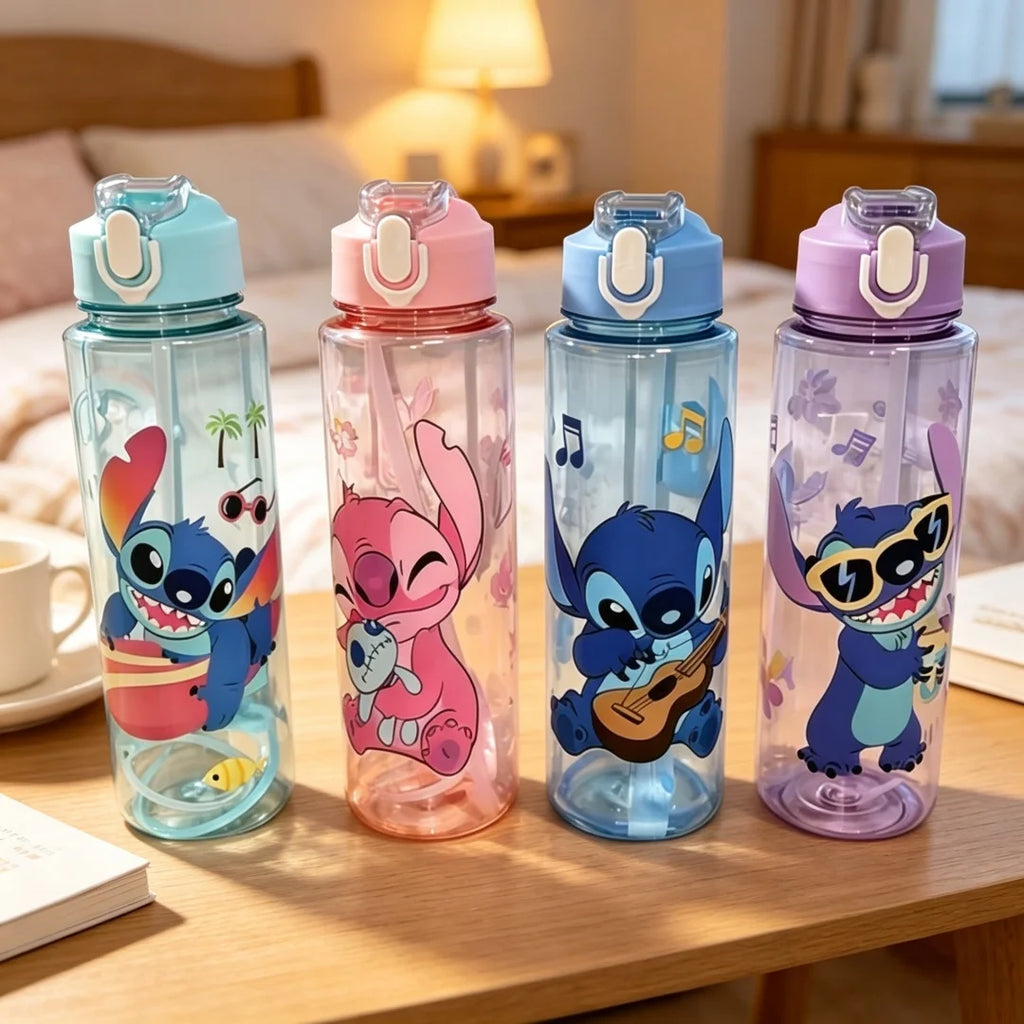 3D Cartoon Print Water Bottle – Durable Reusable Travel Cup