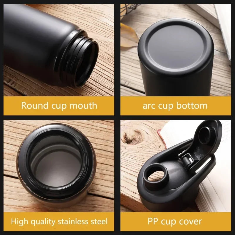 Metal Sports Water Bottle – Leakproof Reusable Travel Cup