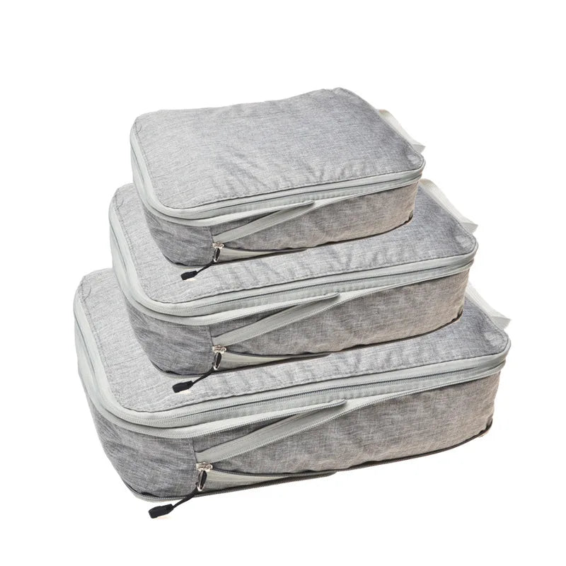 Compressible Packing Cubes – Waterproof Travel Luggage Organizer