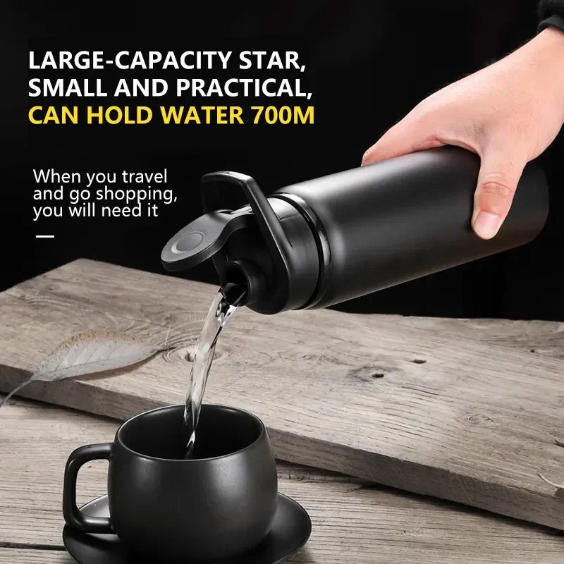 Metal Sports Water Bottle – Leakproof Reusable Travel Cup