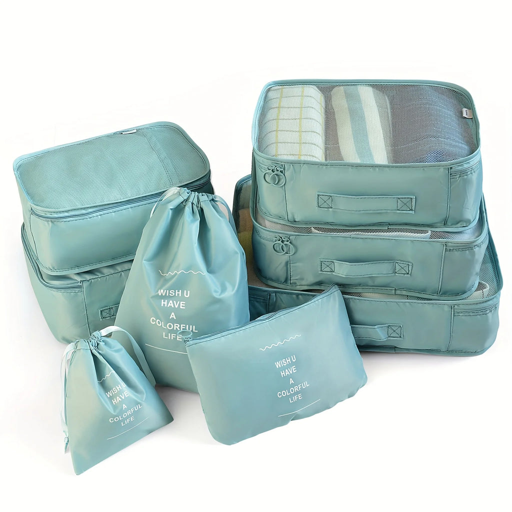 8-Piece Packing Cubes Set – Travel Luggage Organizer