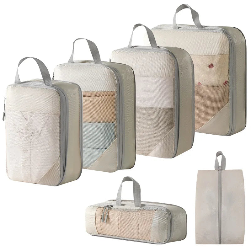 Compression Packing Cubes – Expandable Travel Organizers for Suitcases