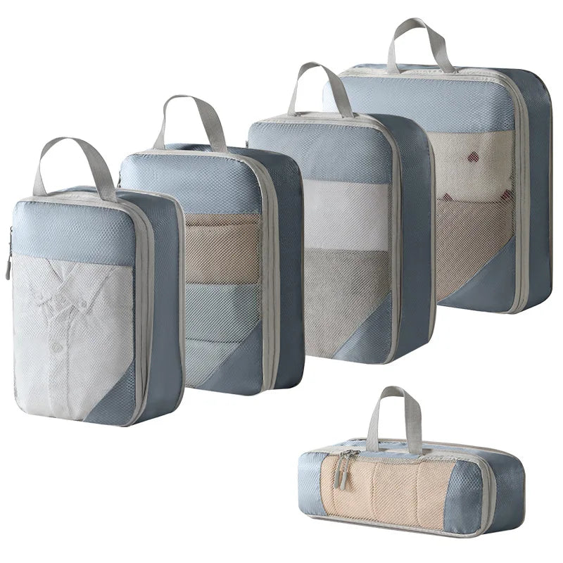 Compression Packing Cubes – Expandable Travel Organizers for Suitcases