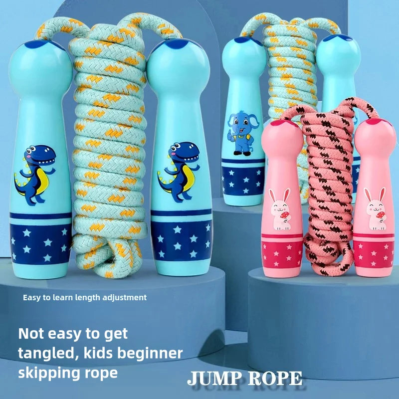 Kids Adjustable Cotton Jump Rope – Cartoon Skipping Rope