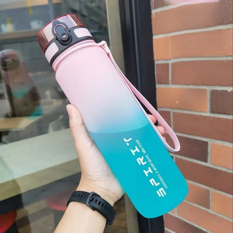 500ml/1000ml Motivational Water Bottle – Leak Proof Sports Bottle