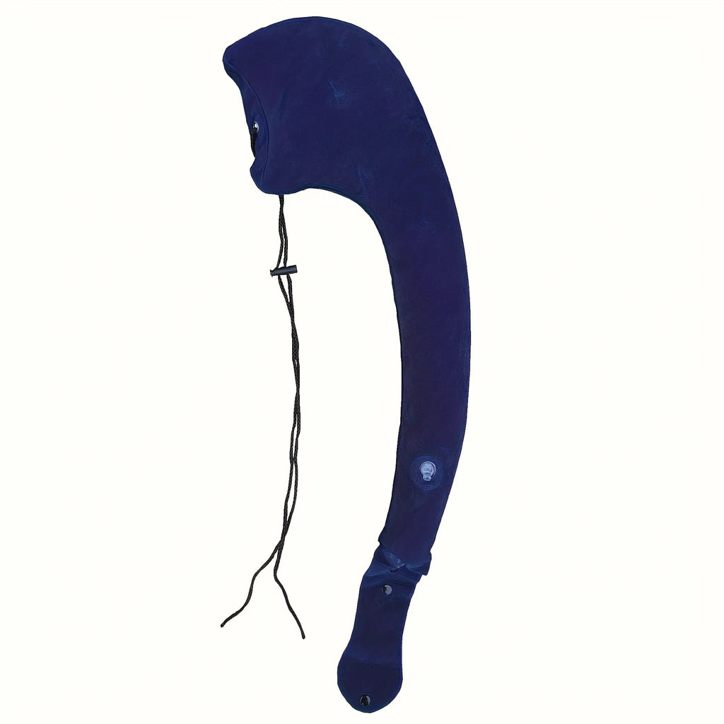 Inflatable travel neck pillow for cars, planes and trains with ergonomic neck support