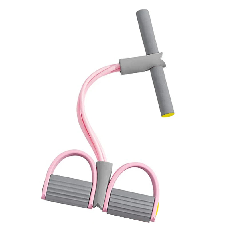 4-Tube Resistance Bands with Pedal – Fitness Pull Rope
