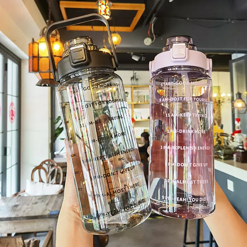 500ml/1000ml Motivational Water Bottle – Leak Proof Sports Bottle