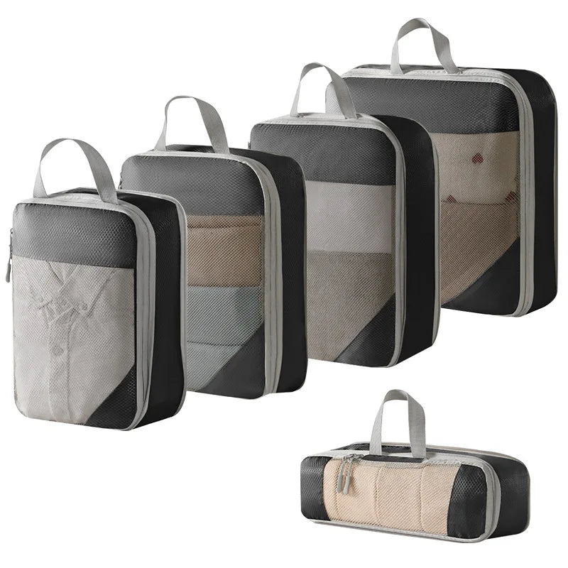 Compression Packing Cubes – Expandable Travel Organizers for Suitcases