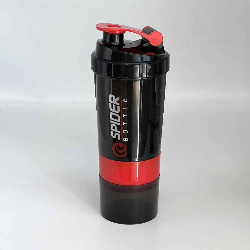 3-Layer Protein Shaker Bottle – Large Capacity Mixing Cup