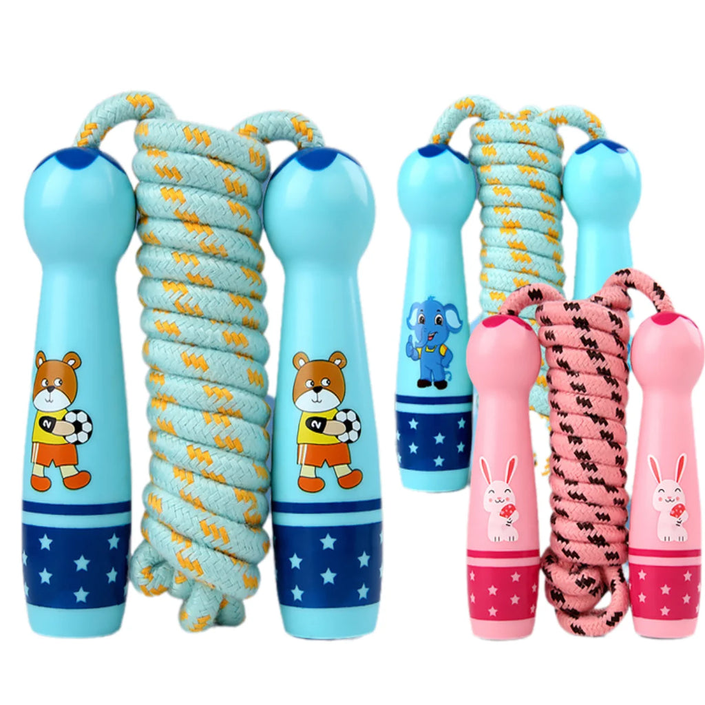 Kids Adjustable Cotton Jump Rope – Cartoon Skipping Rope