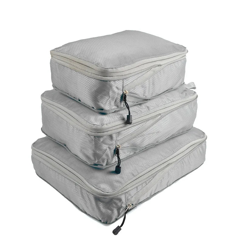 Compressible Packing Cubes – Waterproof Travel Luggage Organizer