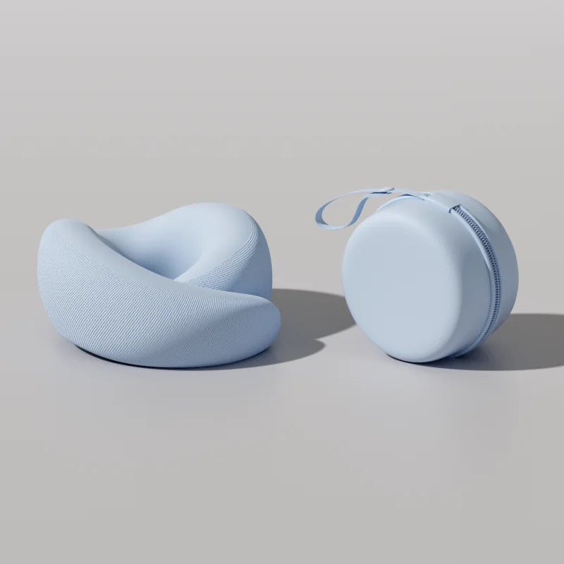 Durable U-shaped travel neck pillow for airplane and car travel