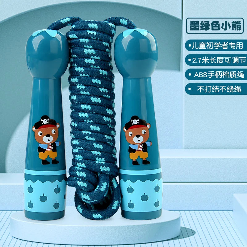 Kids Adjustable Cotton Jump Rope – Cartoon Skipping Rope