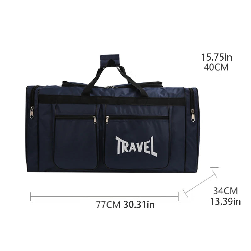 Large Capacity Travel Duffel Bag with Multiple Pockets