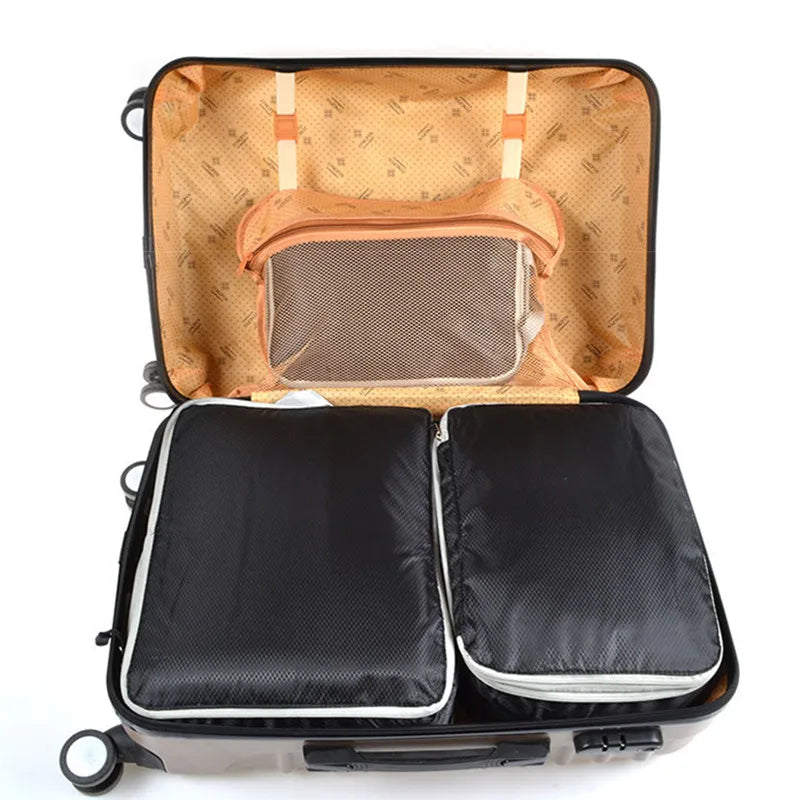 Compressible Packing Cubes – Waterproof Travel Luggage Organizer