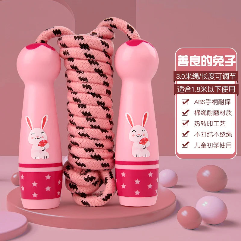 Kids Adjustable Cotton Jump Rope – Cartoon Skipping Rope