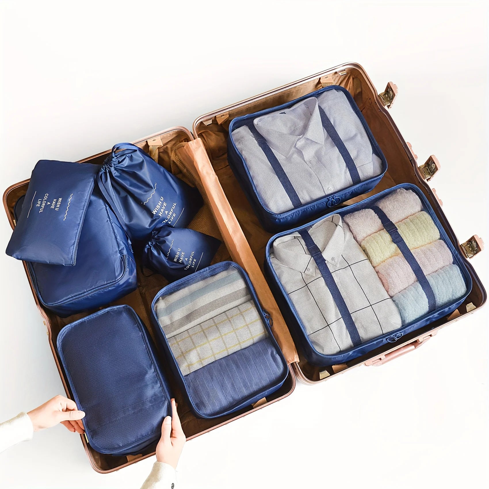 8-Piece Packing Cubes Set – Travel Luggage Organizer