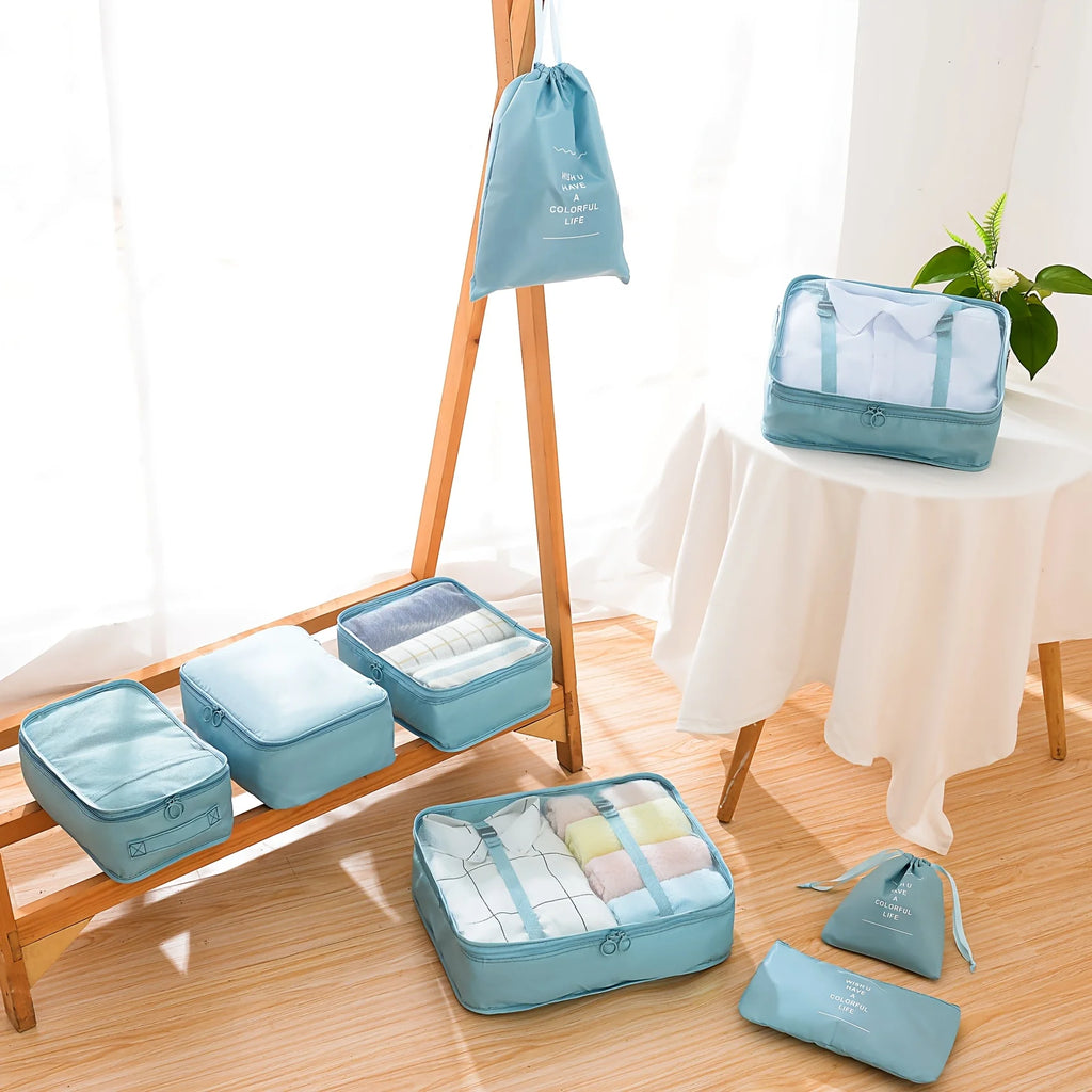 8-Piece Packing Cubes Set – Travel Luggage Organizer