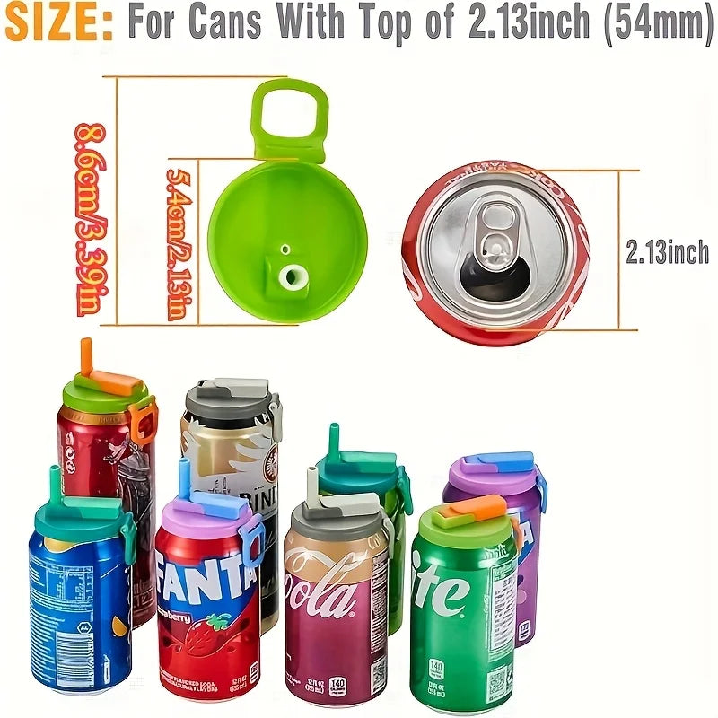 Reusable Can Lid with Straw