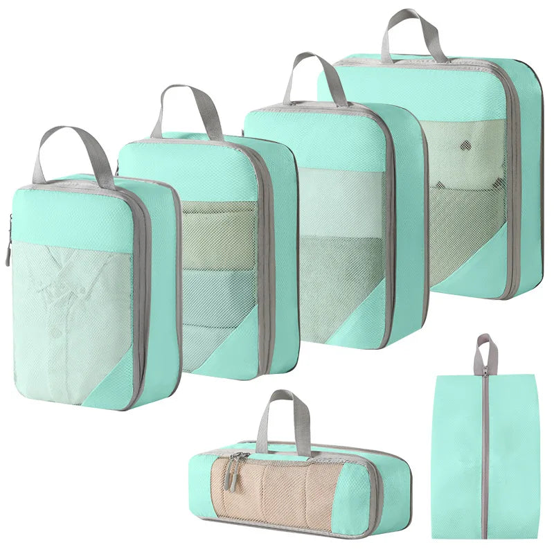 Compression Packing Cubes – Expandable Travel Organizers for Suitcases