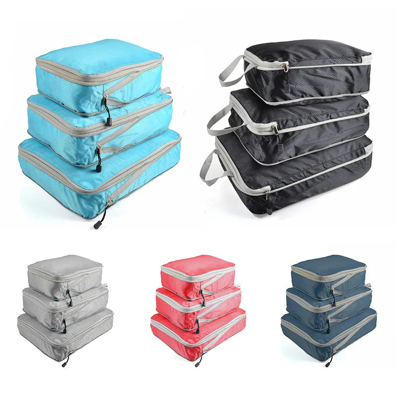 Foldable Packing Cubes – Waterproof Luggage Organizer Travel Bag