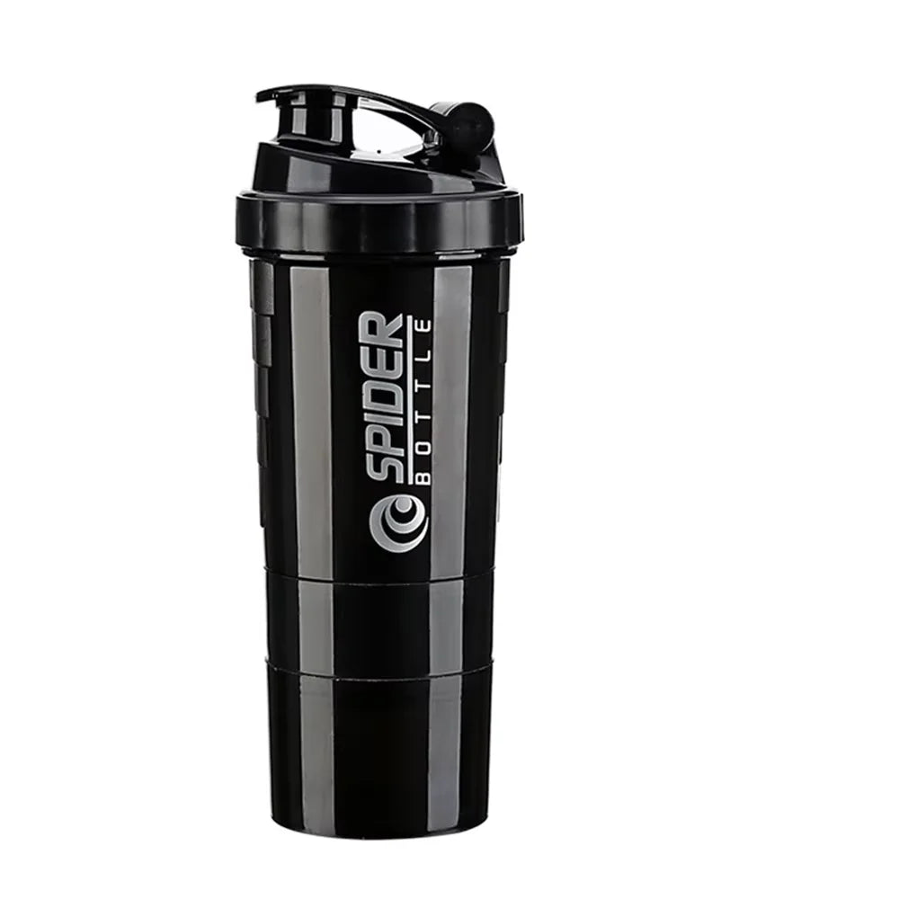3-Layer Protein Shaker Bottle – Mixing Cup for Workouts