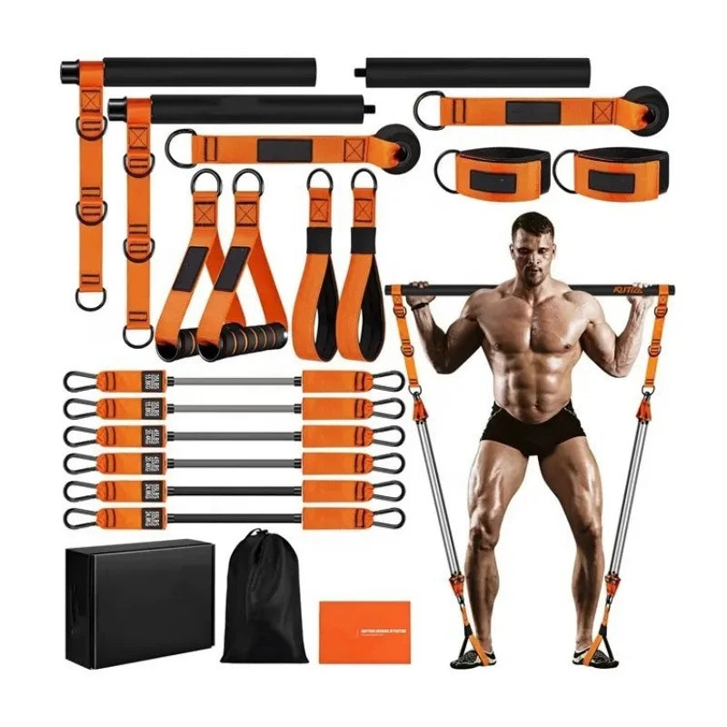 Resistance Band Pilates Bar Set – Full Body Strength Training Kit