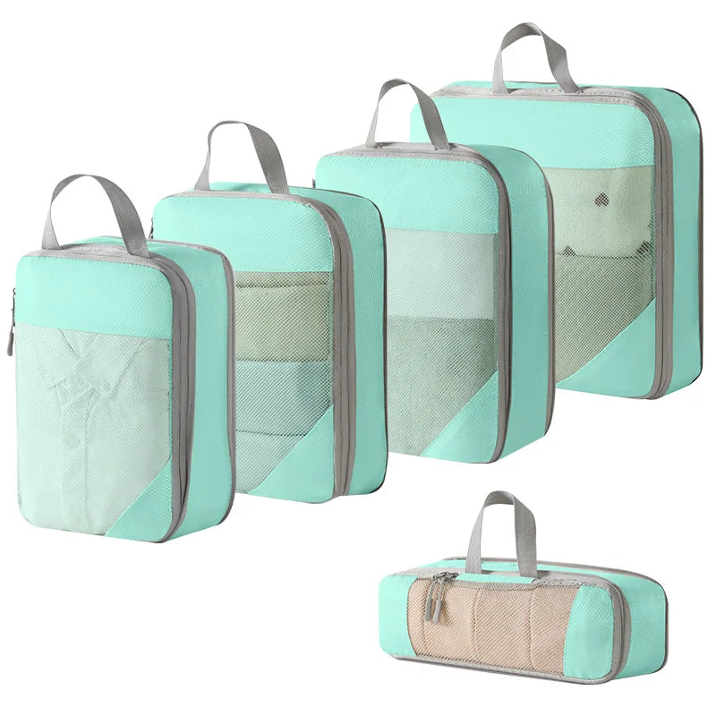 Compression Packing Cubes – Expandable Travel Organizers for Suitcases