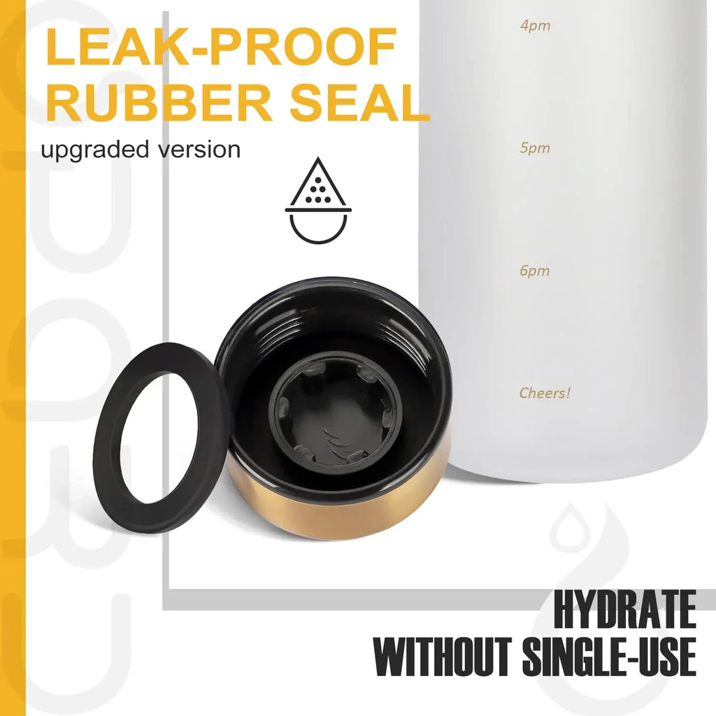 BPA Free 1L Water Bottle with Time Marker – Leakproof
