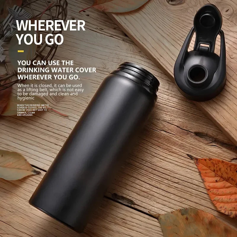 Metal Sports Water Bottle – Leakproof Reusable Travel Cup