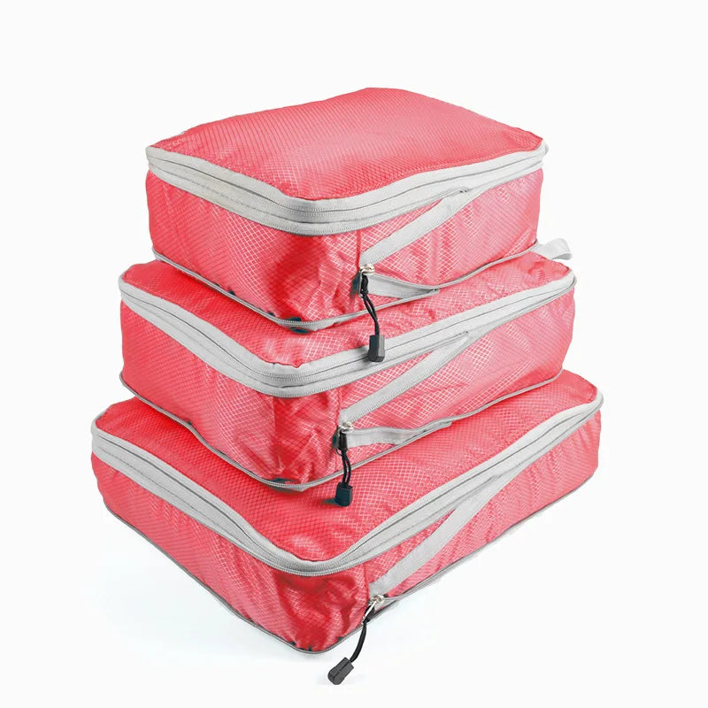 Compressible Packing Cubes – Waterproof Travel Luggage Organizer