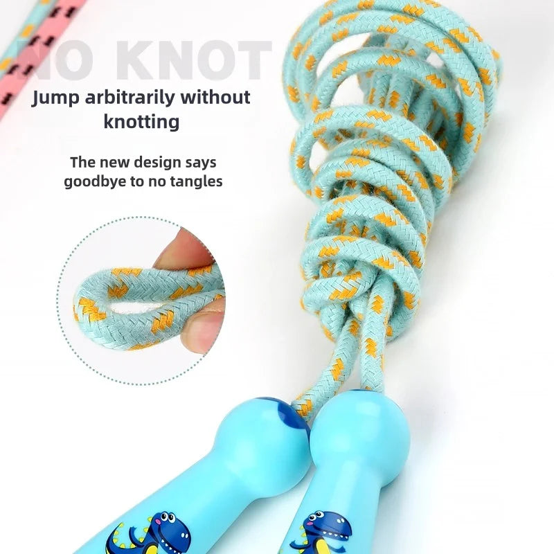 Kids Adjustable Cotton Jump Rope – Cartoon Skipping Rope